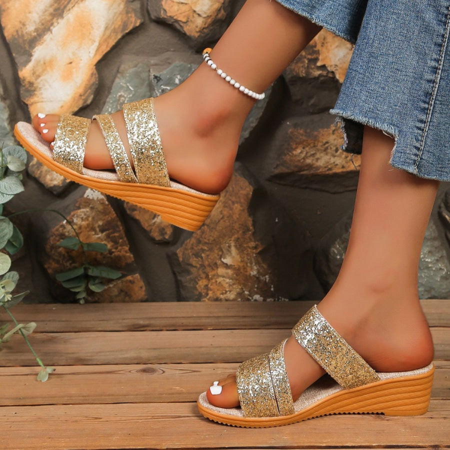 Round Toe Wedge Sandals Apparel and Accessories