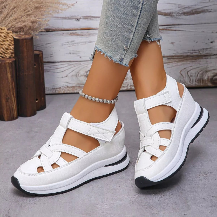 Round Toe Wedge Sandals Apparel and Accessories