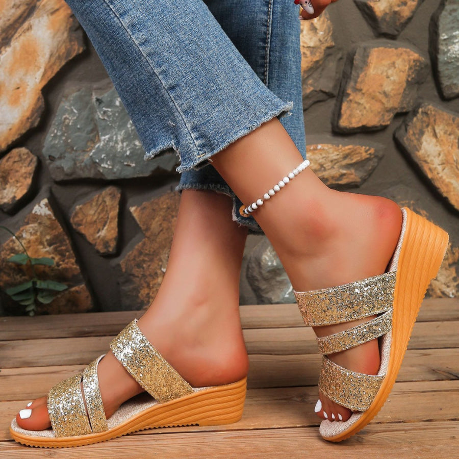 Round Toe Wedge Sandals Apparel and Accessories