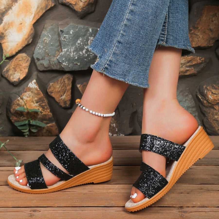 Round Toe Wedge Sandals Apparel and Accessories