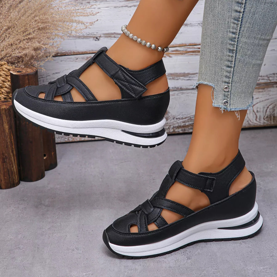 Round Toe Wedge Sandals Apparel and Accessories