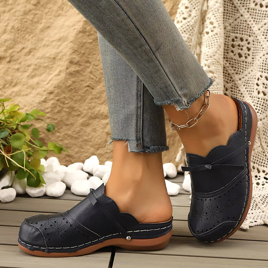 Round Toe Wedge Sandals Apparel and Accessories