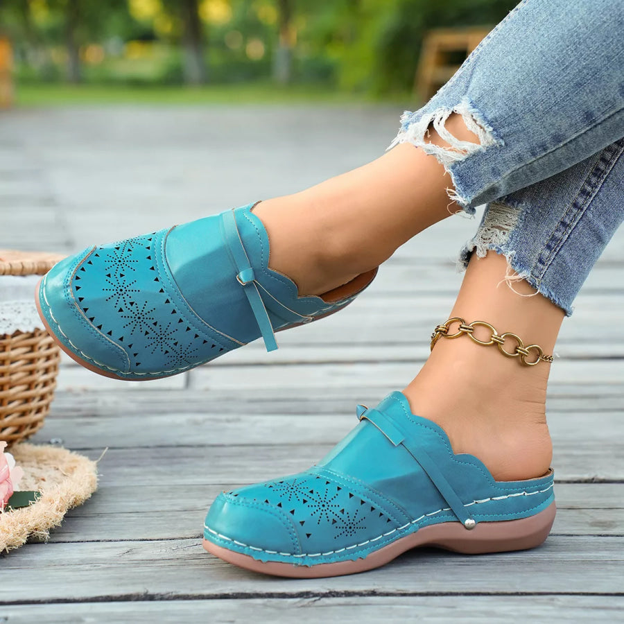 Round Toe Wedge Sandals Apparel and Accessories