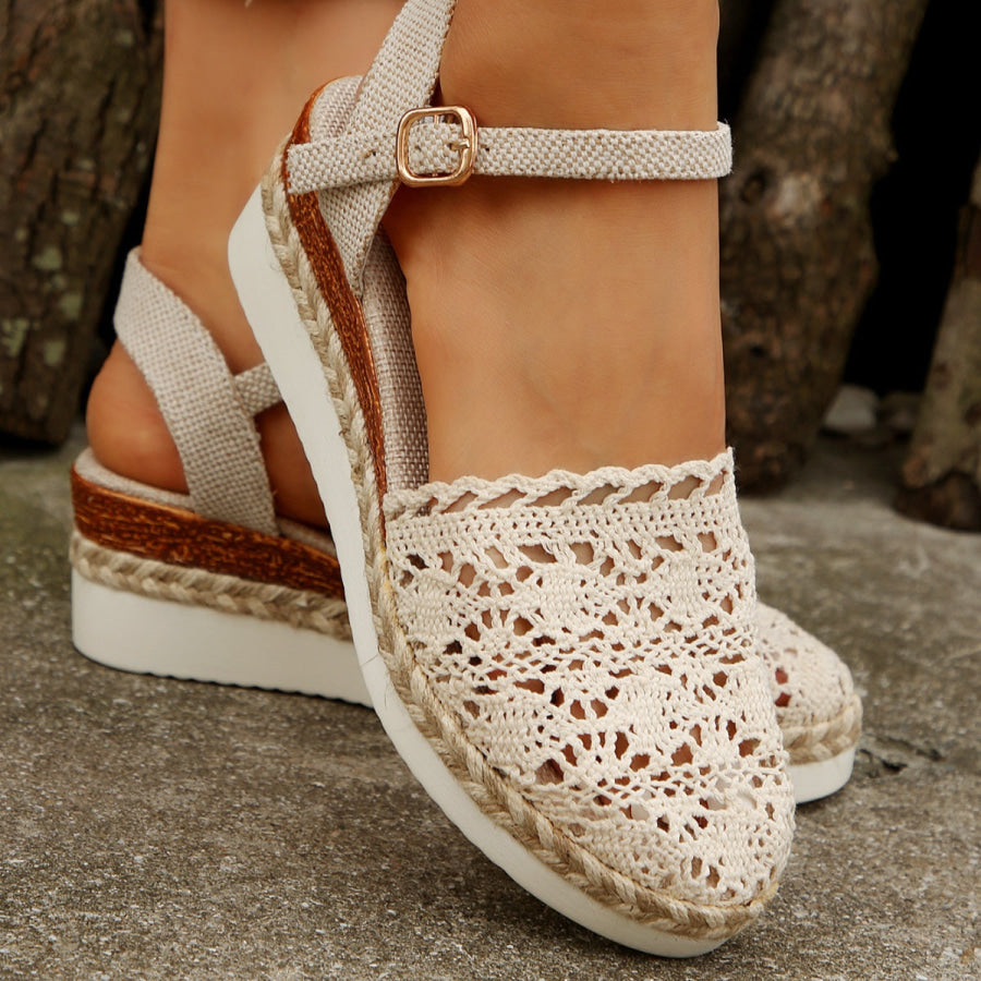 Round Toe Wedge Sandals Apparel and Accessories