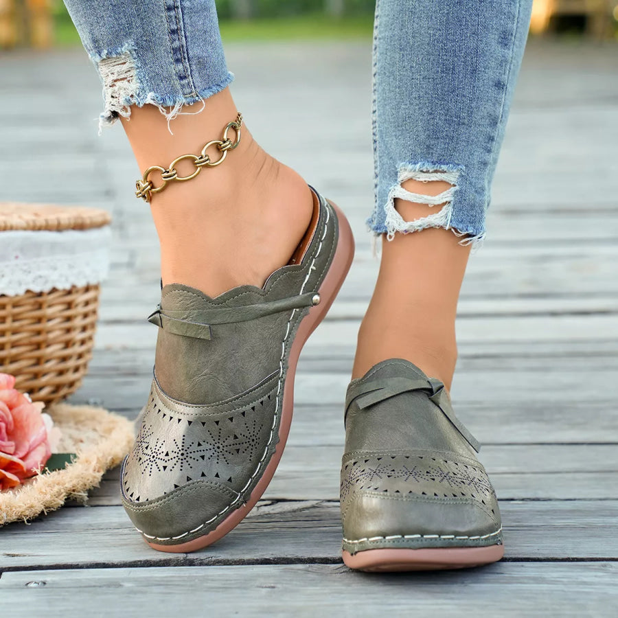 Round Toe Wedge Sandals Apparel and Accessories