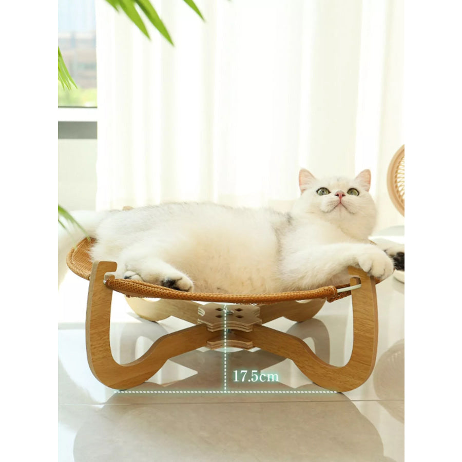 Round Woven Elevated Pet Bed Caramel / ONESIZE Apparel and Accessories