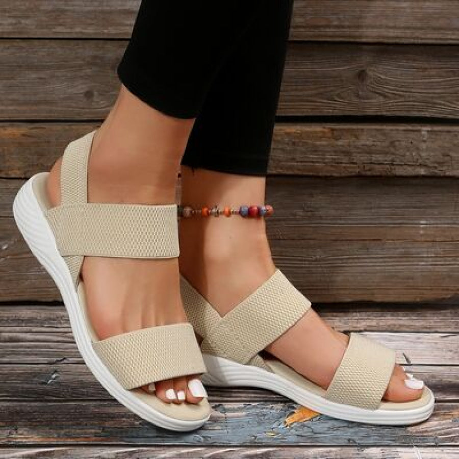 Rubber Open Toe Low Heel Sandals Apparel and Accessories