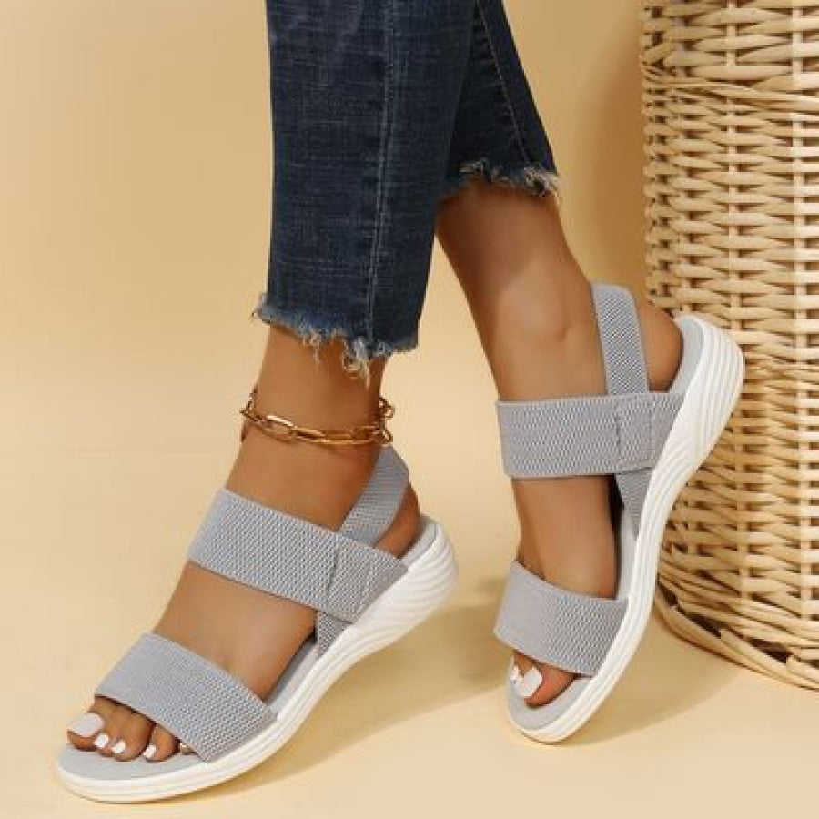 Rubber Open Toe Low Heel Sandals Apparel and Accessories