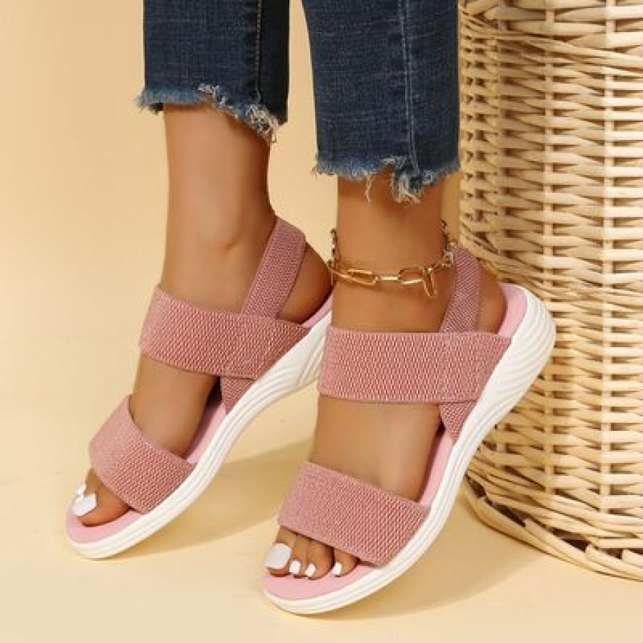Rubber Open Toe Low Heel Sandals Apparel and Accessories