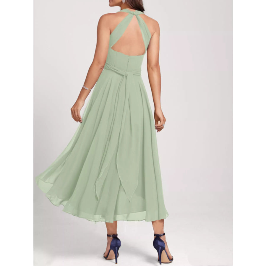 Ruched A-Line Midi Dress Apparel and Accessories