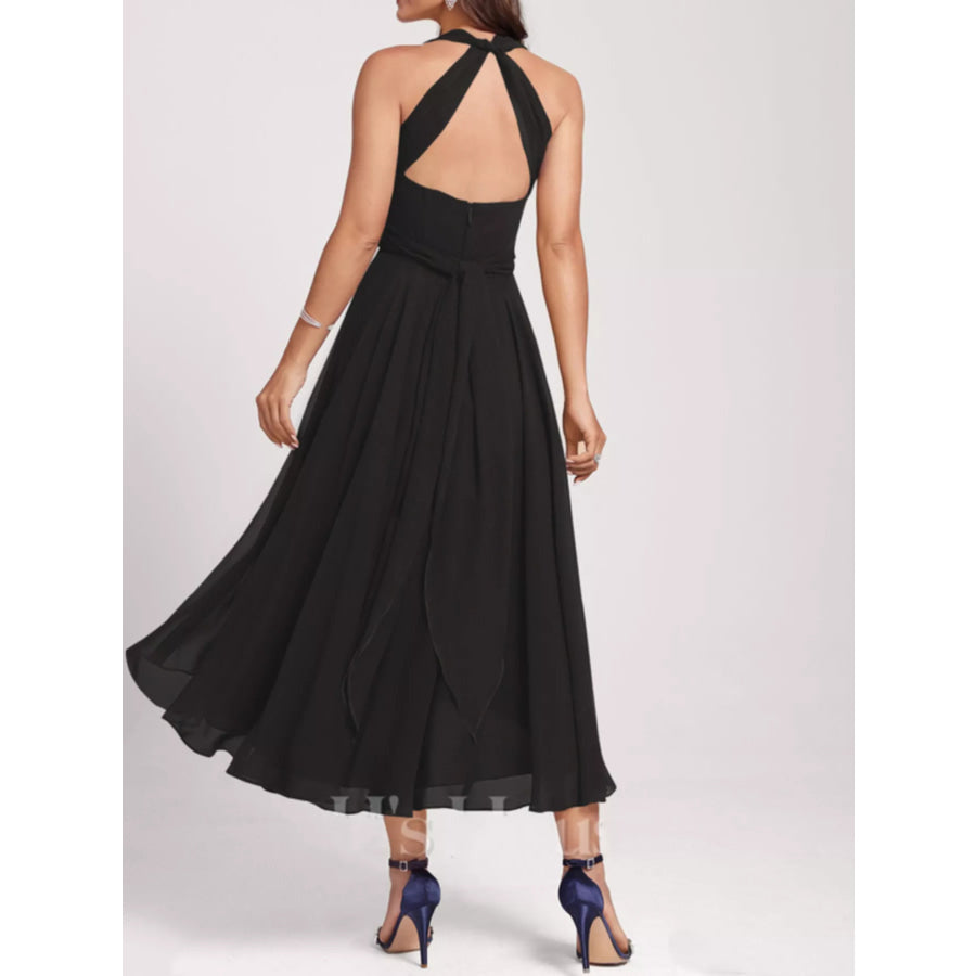 Ruched A-Line Midi Dress Apparel and Accessories