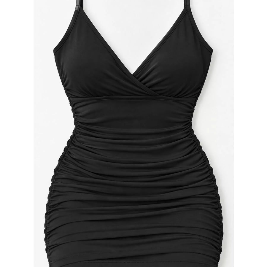 Ruched Bodycon Mini Dress Apparel and Accessories
