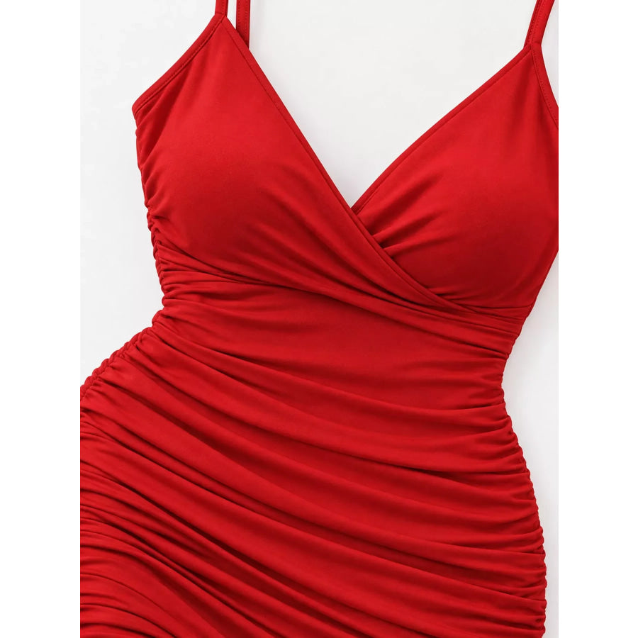 Ruched Bodycon Mini Dress Apparel and Accessories