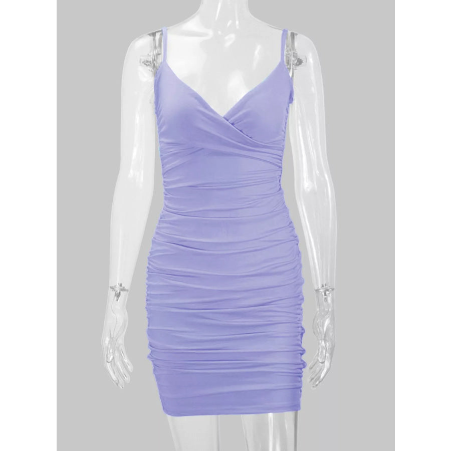 Ruched Bodycon Mini Dress Apparel and Accessories
