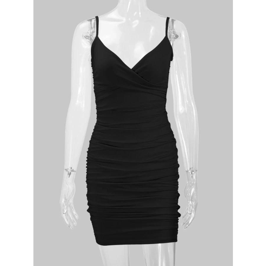 Ruched Bodycon Mini Dress Apparel and Accessories