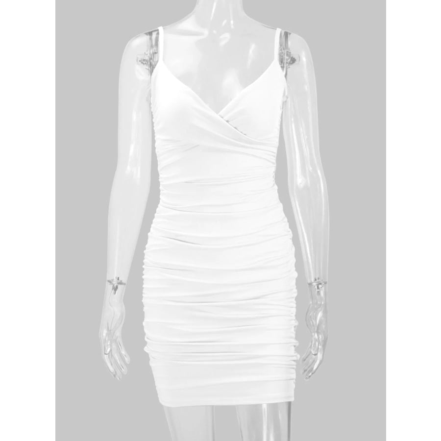 Ruched Bodycon Mini Dress Apparel and Accessories