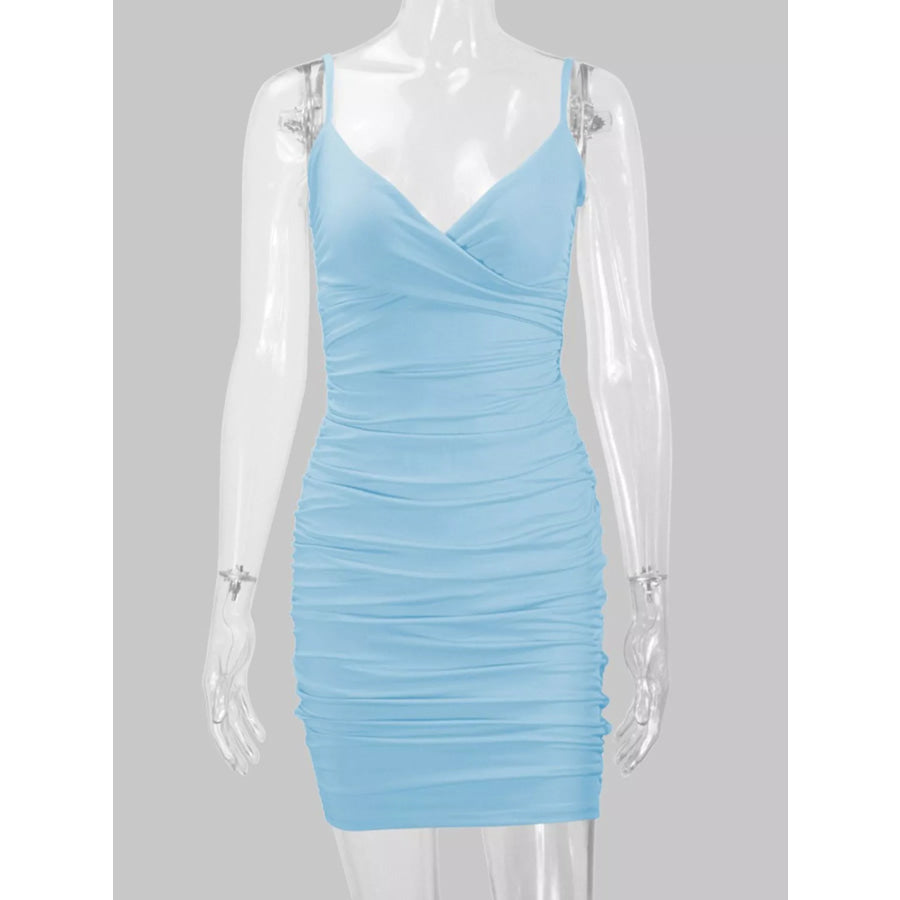 Ruched Bodycon Mini Dress Apparel and Accessories