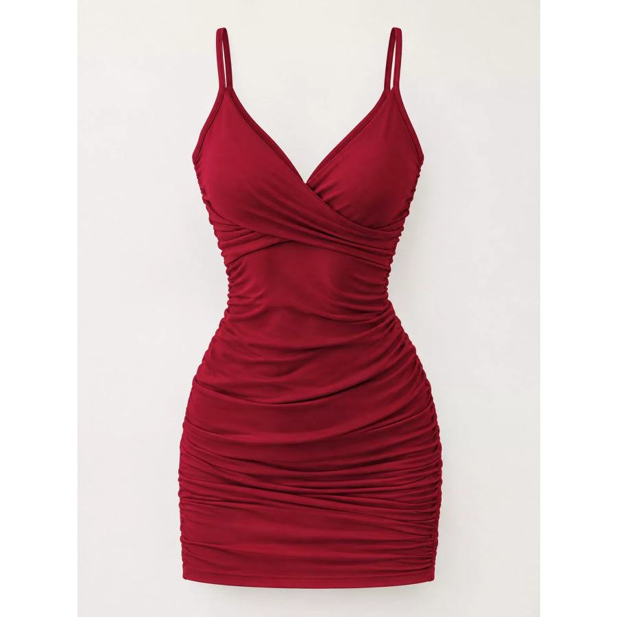 Ruched Bodycon Mini Dress Apparel and Accessories