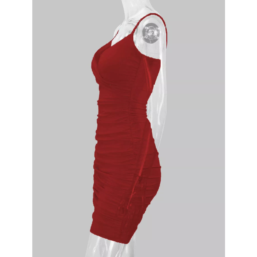 Ruched Bodycon Mini Dress Apparel and Accessories