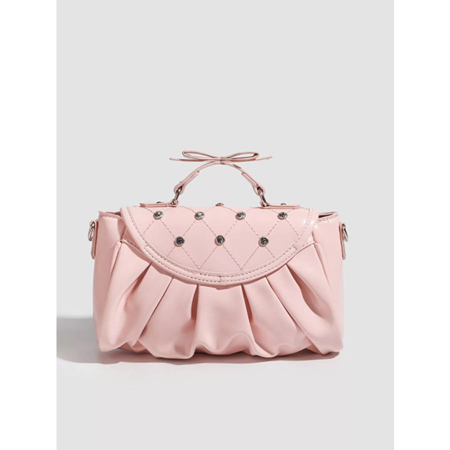 Ruched Bow Crossbody Bag Apparel and Accessories