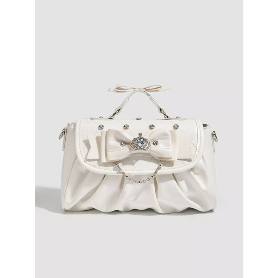 Ruched Bow Crossbody Bag Apparel and Accessories