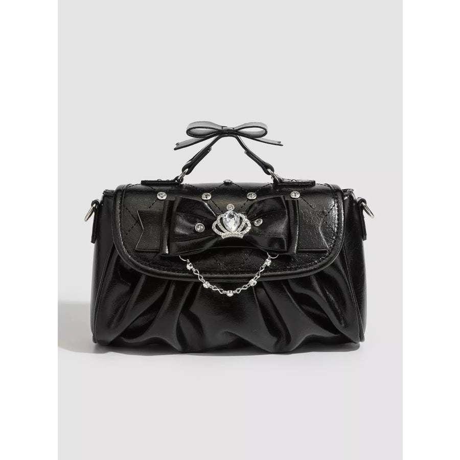 Ruched Bow Crossbody Bag Apparel and Accessories