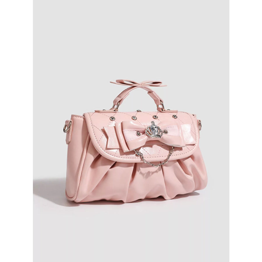 Ruched Bow Crossbody Bag Apparel and Accessories