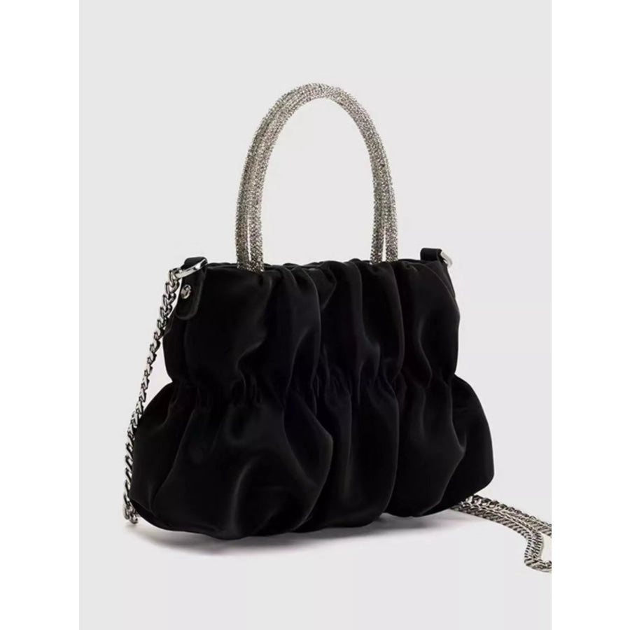 Ruched Chain Crossbody Bag Apparel and Accessories