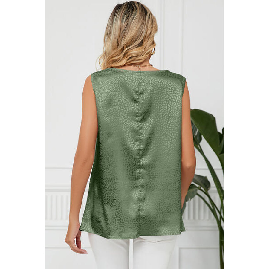 Ruched Cowl Neck Tank Apparel and Accessories