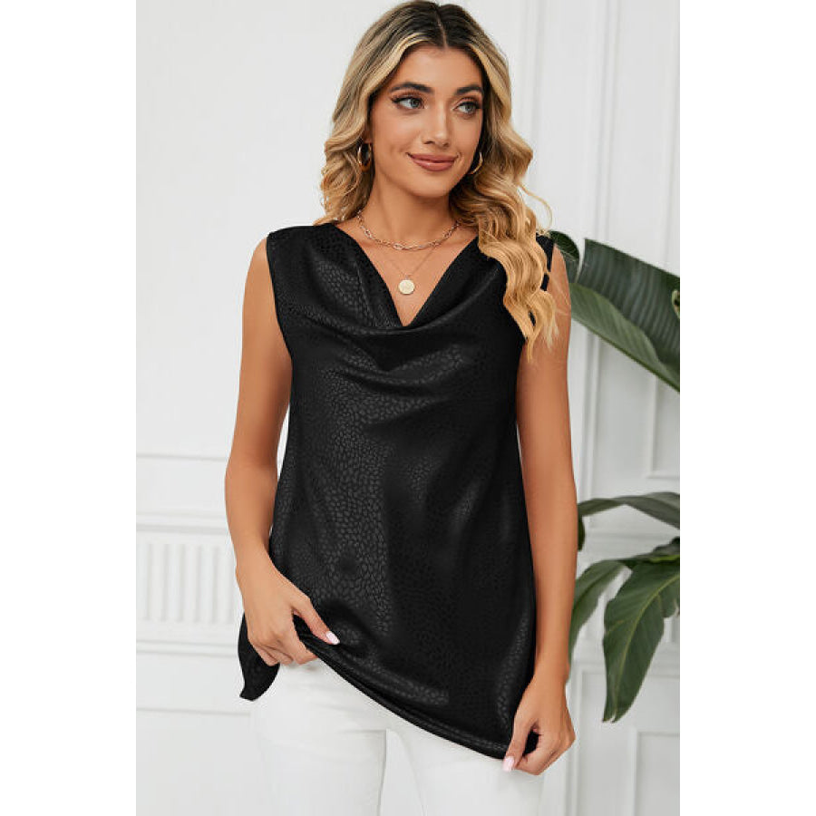 Ruched Cowl Neck Tank Apparel and Accessories