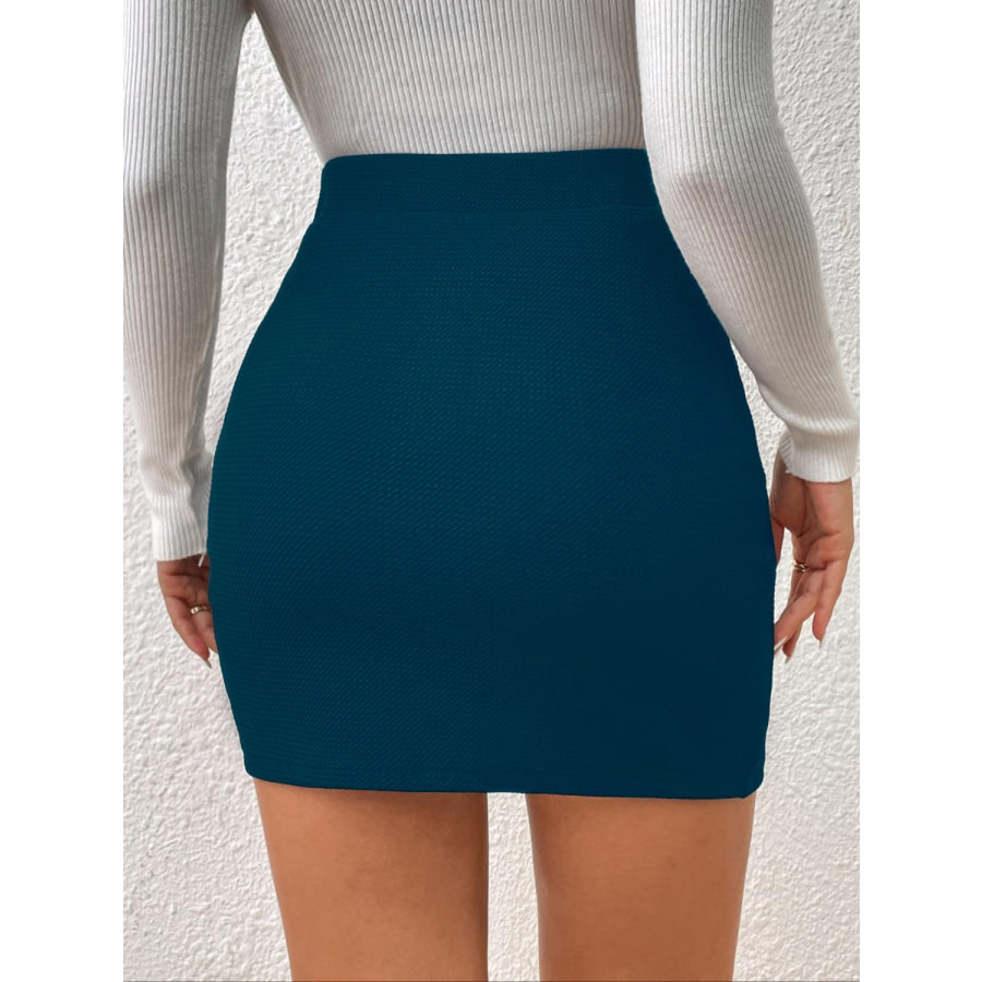 Ruched Elastic Waist Skirt Apparel and Accessories