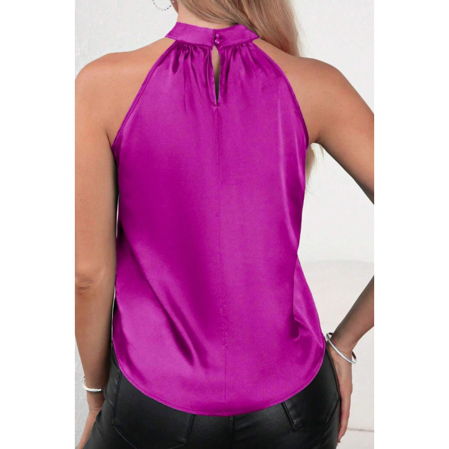 Ruched Grecian Neck Tank Apparel and Accessories