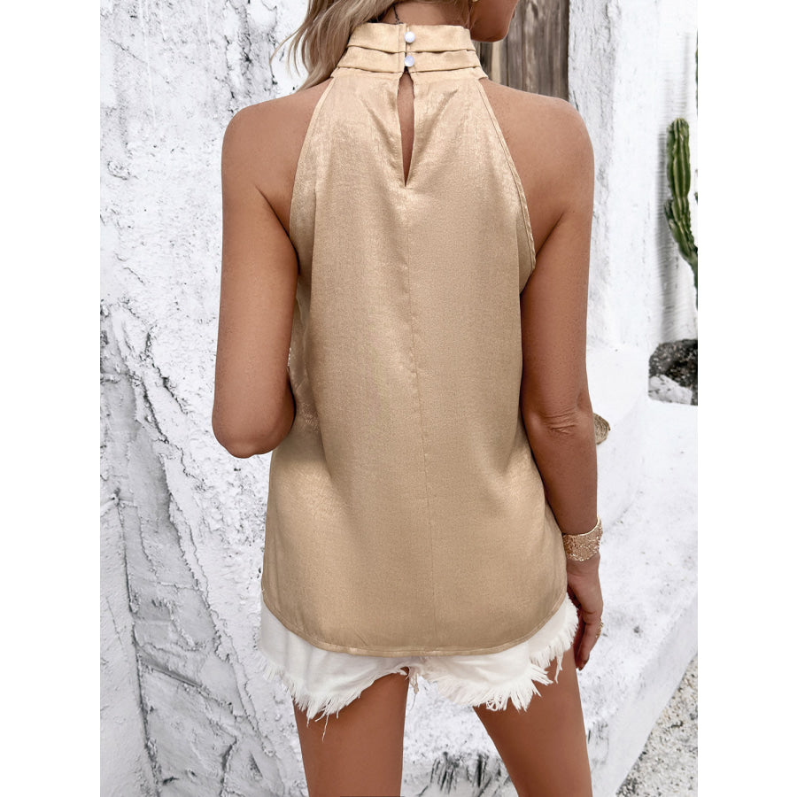 Ruched Grecian Neck Tank Apparel and Accessories