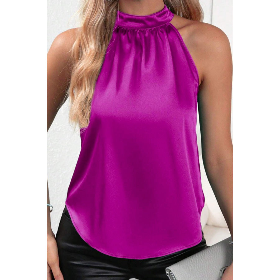 Ruched Grecian Neck Tank Apparel and Accessories