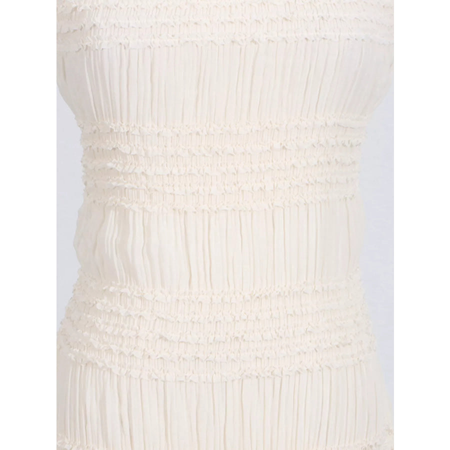Ruched Halter Neck Maxi Dress Apparel and Accessories