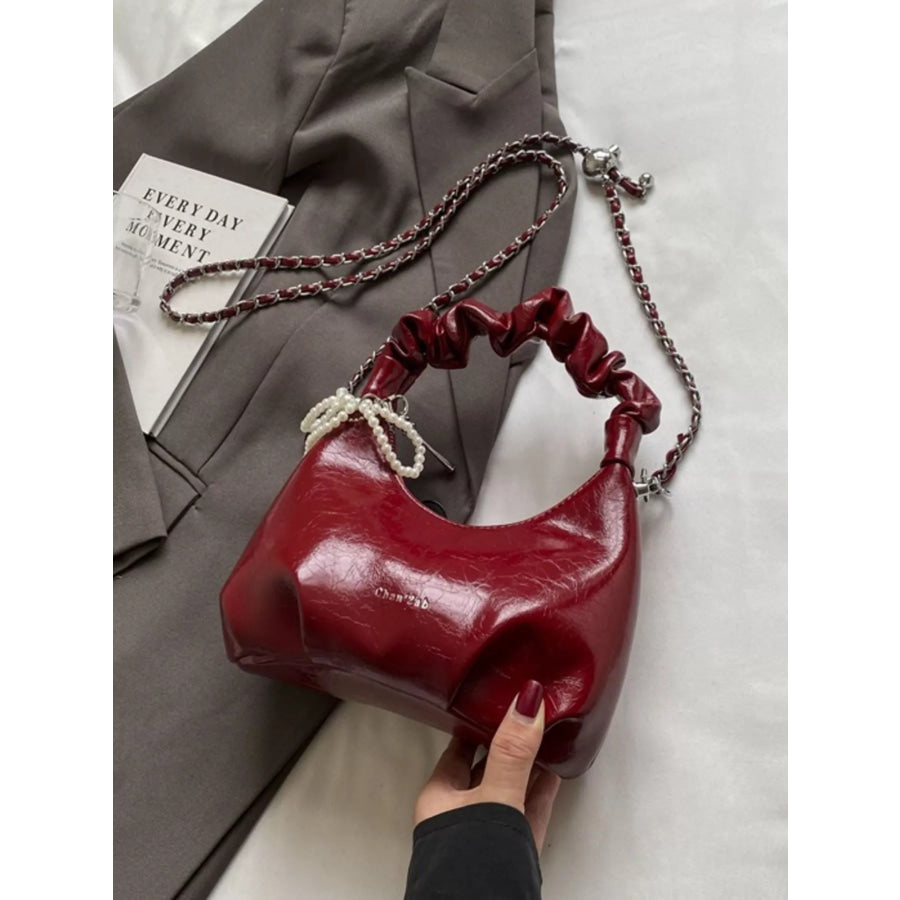 Ruched Handle Crossbody Bag Apparel and Accessories