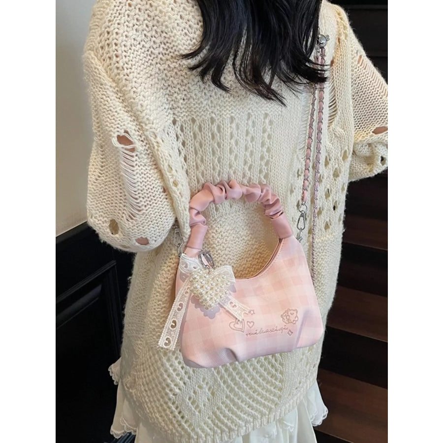 Ruched Handle Crossbody Bag Blush Pink / One Size Apparel and Accessories