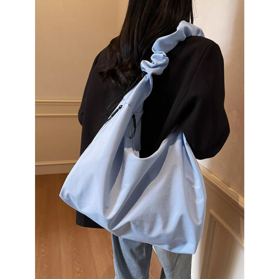 Ruched Handle Lightweight Shoulder Bag Apparel and Accessories