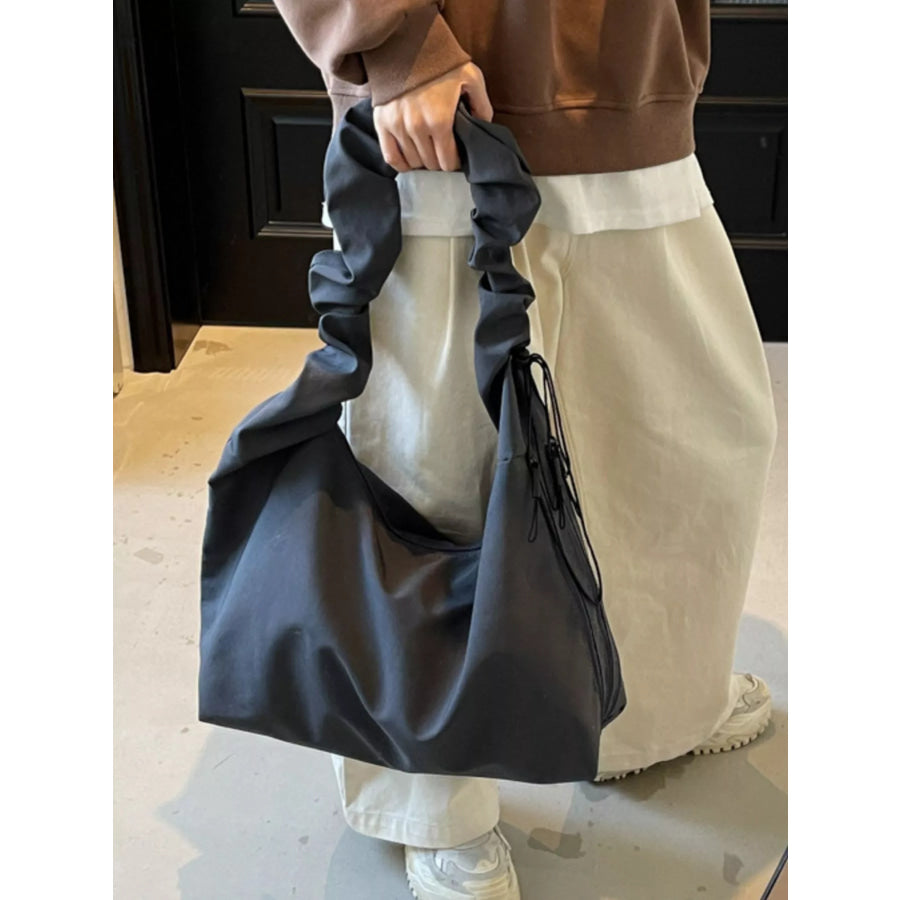 Ruched Handle Lightweight Shoulder Bag Apparel and Accessories