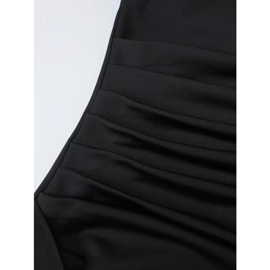 Ruched High-Slit Maxi Dress Apparel and Accessories