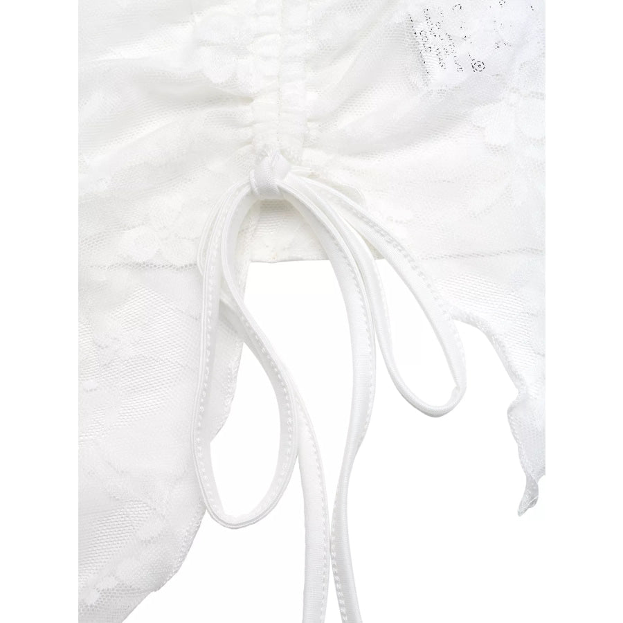 Ruched Lace Tube Top Apparel and Accessories