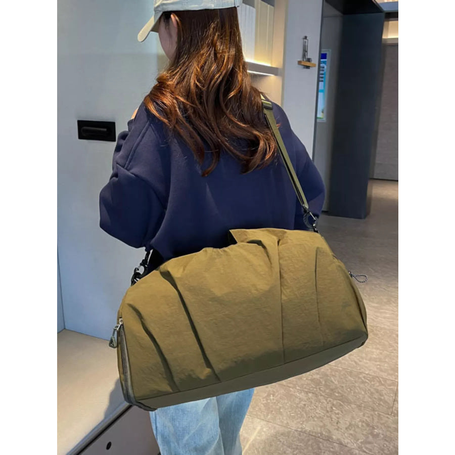 Ruched Large Capacity Travel Bag Army Green / onesize Apparel and Accessories