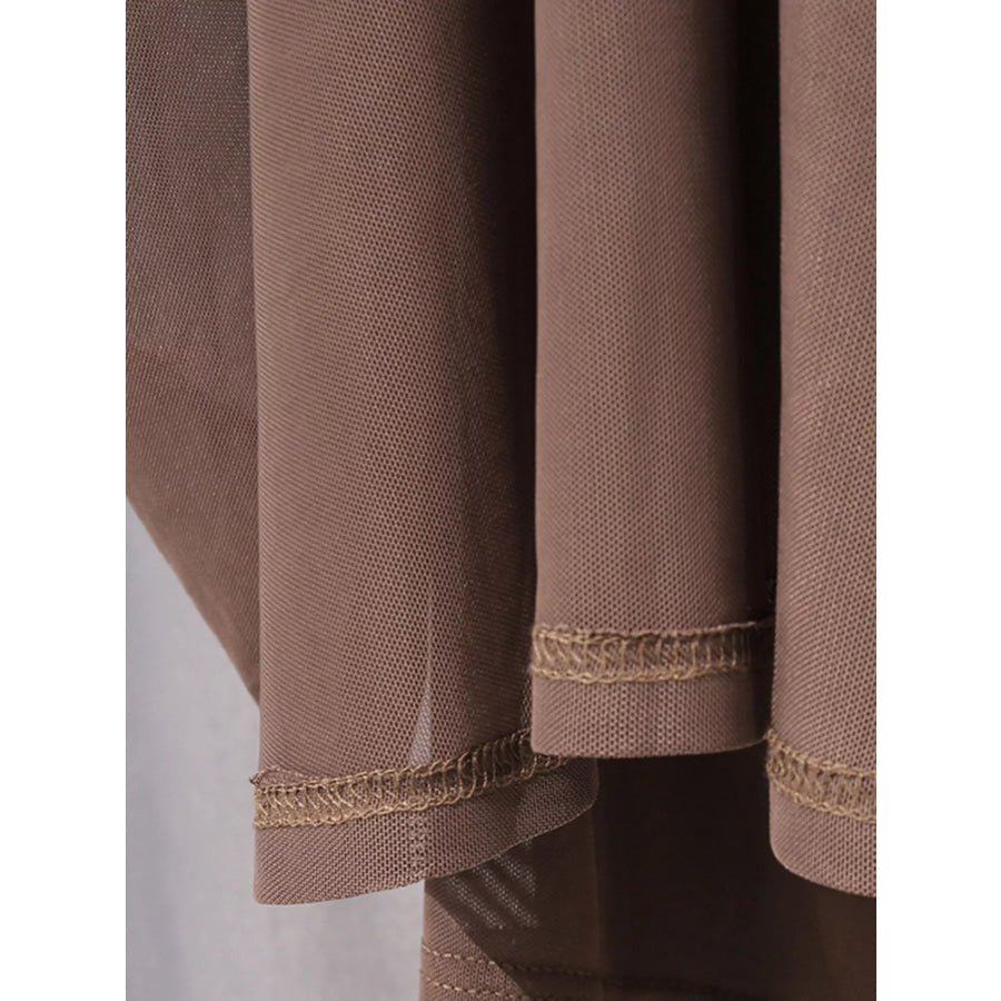 Ruched Long-Sleeve Maxi Dress with Cutout Detail Apparel and Accessories