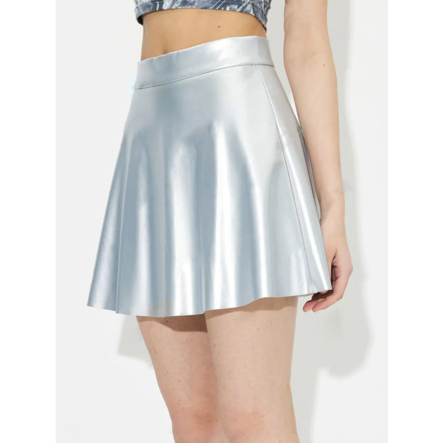 Ruched Mini Skirt with Zipper Apparel and Accessories