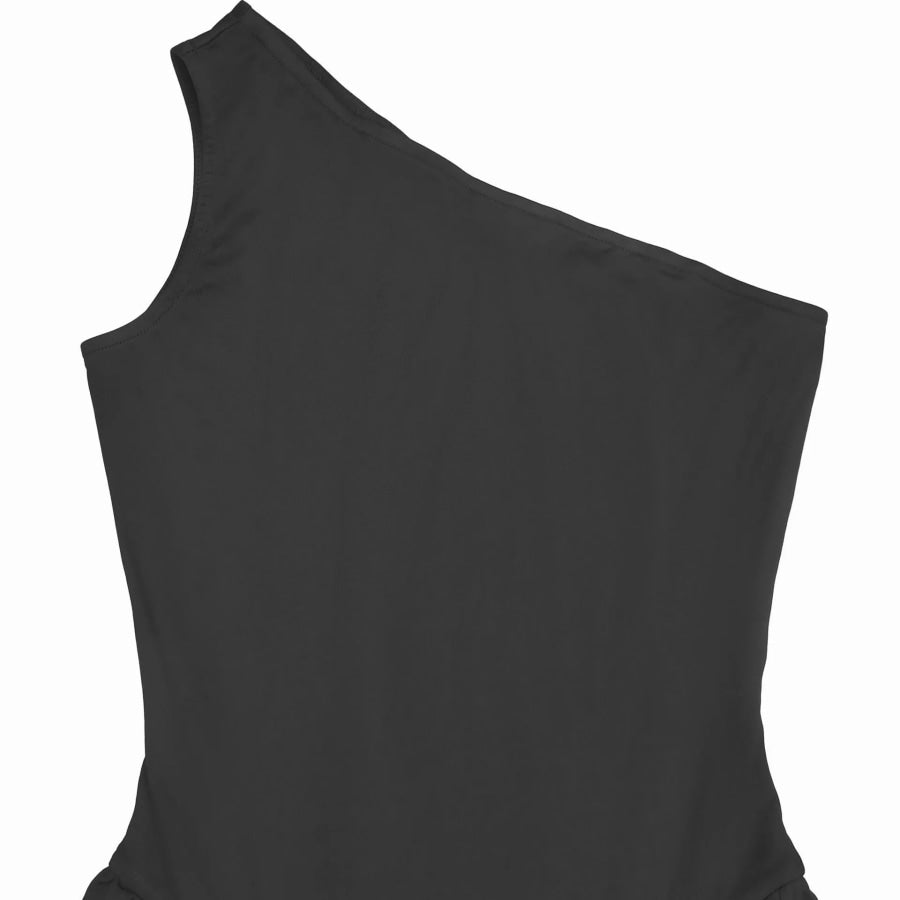 Ruched One-Shoulder Maxi Dress Apparel and Accessories