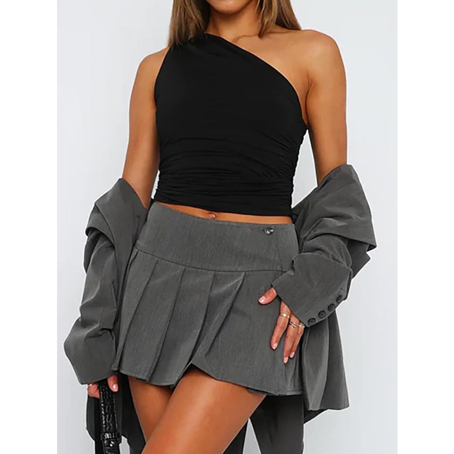 Ruched One Shoulder Tank Apparel and Accessories