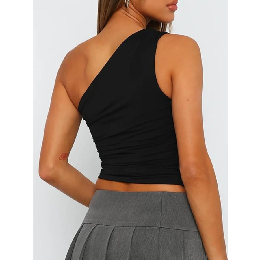 Ruched One Shoulder Tank Apparel and Accessories