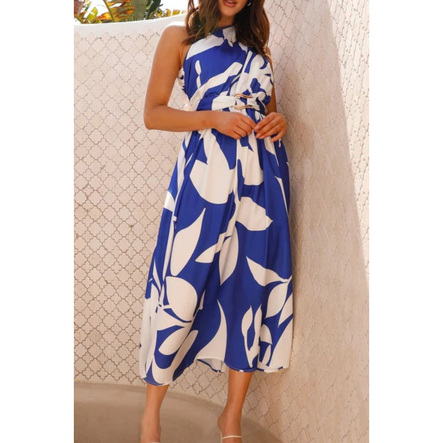 Ruched Printed Single Shoulder Dress Apparel and Accessories