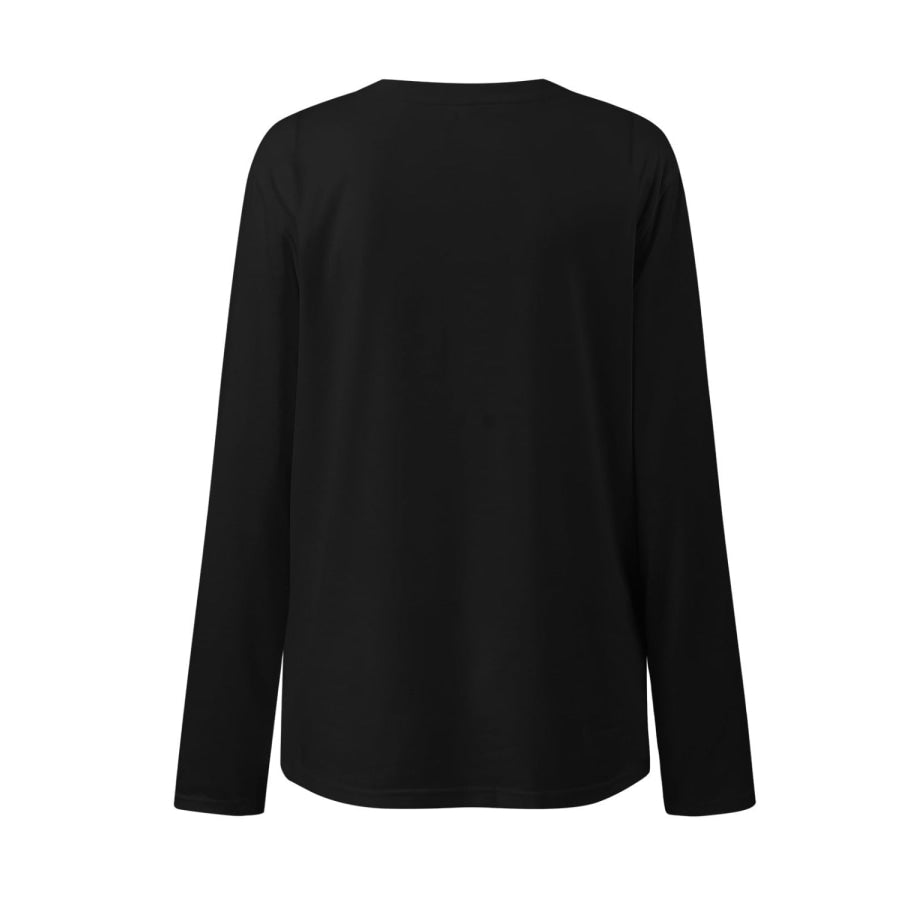 Ruched Round Neck Long Sleeve T-Shirt Apparel and Accessories