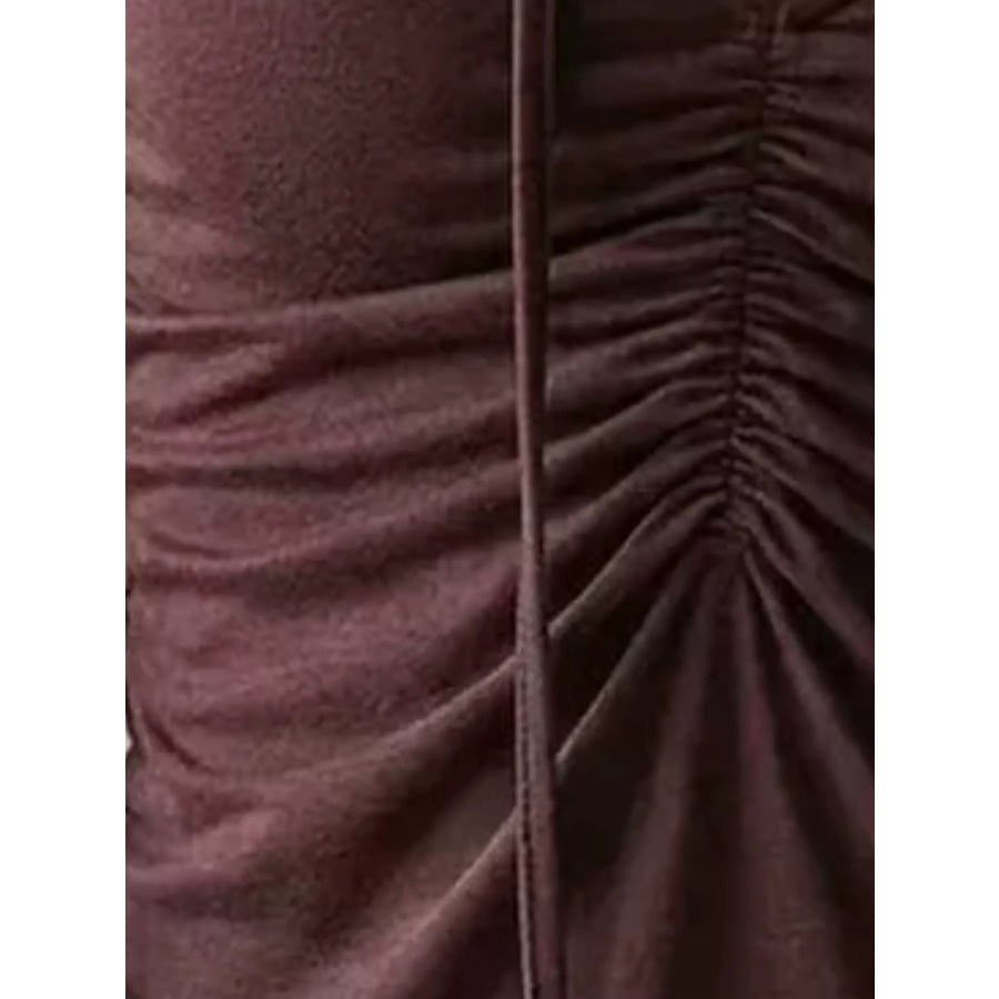 Ruched Short Sleeve Hooded T-Shirt Apparel and Accessories
